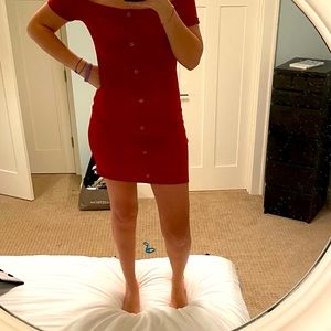 Red Bodycon Dress !